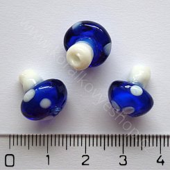 Millefiori - houbičky - modrá