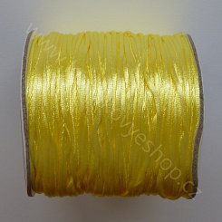 Voskovaná nylonová stuha - žlutá