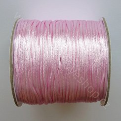Voskovaná nylonová stuha - světle růžová