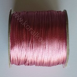 Voskovaná nylonová stuha - starorůžová