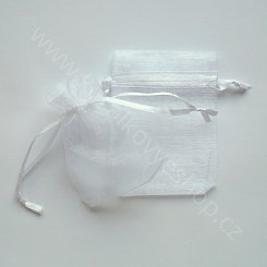 Organzový sáček - bílá