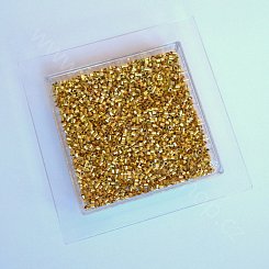Zamačkávací rokajl - 1 mm - zlatý