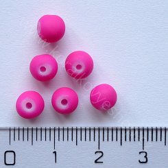 Neonové kulaté - tmavě růžová - 6 mm