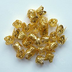 Kaplík - zvoneček - 12 mm - zlatá