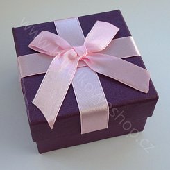 Krabička na šperky - střední - fialová