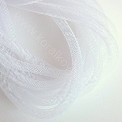 Korálková punčoška - 8 mm - bílá