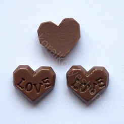 Srdíčko LOVE - čokoládová