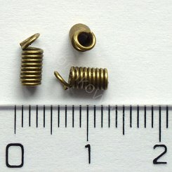 Koncovka na kůži - 7 mm - bronzová