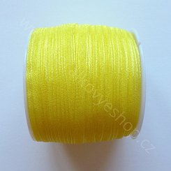 Organzová stuha - 3 mm - žlutá