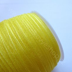 Organzová stuha - 3 mm - žlutá