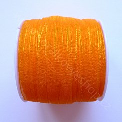 Organzová stuha - 3 mm - oranžová