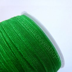 Organzová stuha - 3 mm - zelená