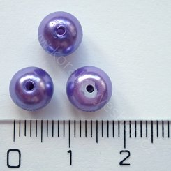 Voskovaná perlička - 8 mm - fialová