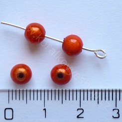 Akrylová kulička - 6 mm - oranžová