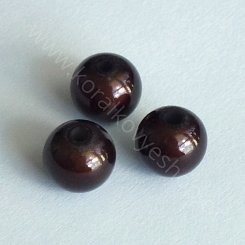 Akrylová kulička - 10 mm - hnědá