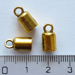 Vlepovací koncovka - 13 x 5 mm - zlatá