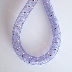 Korálková punčoška se zdobením - 8 mm - fialová