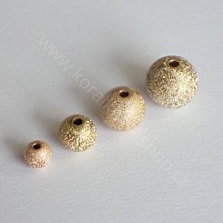 Jiskřené korálky - zlatá - 6 mm