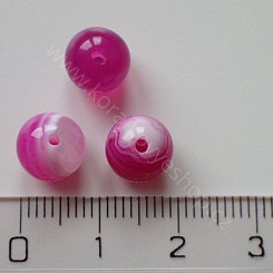 Achát růžový - 8 mm