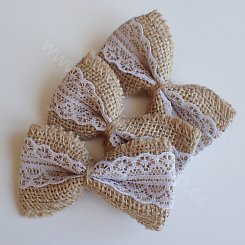 Mašle jutová s krajkou
