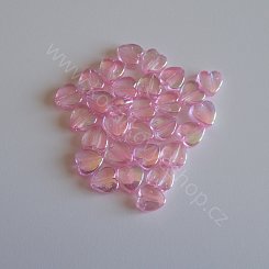 Plastové srdíčko - růžová