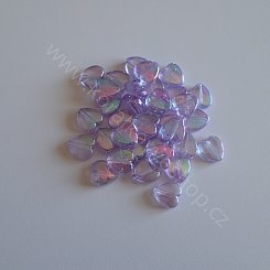 Plastové srdíčko - fialová