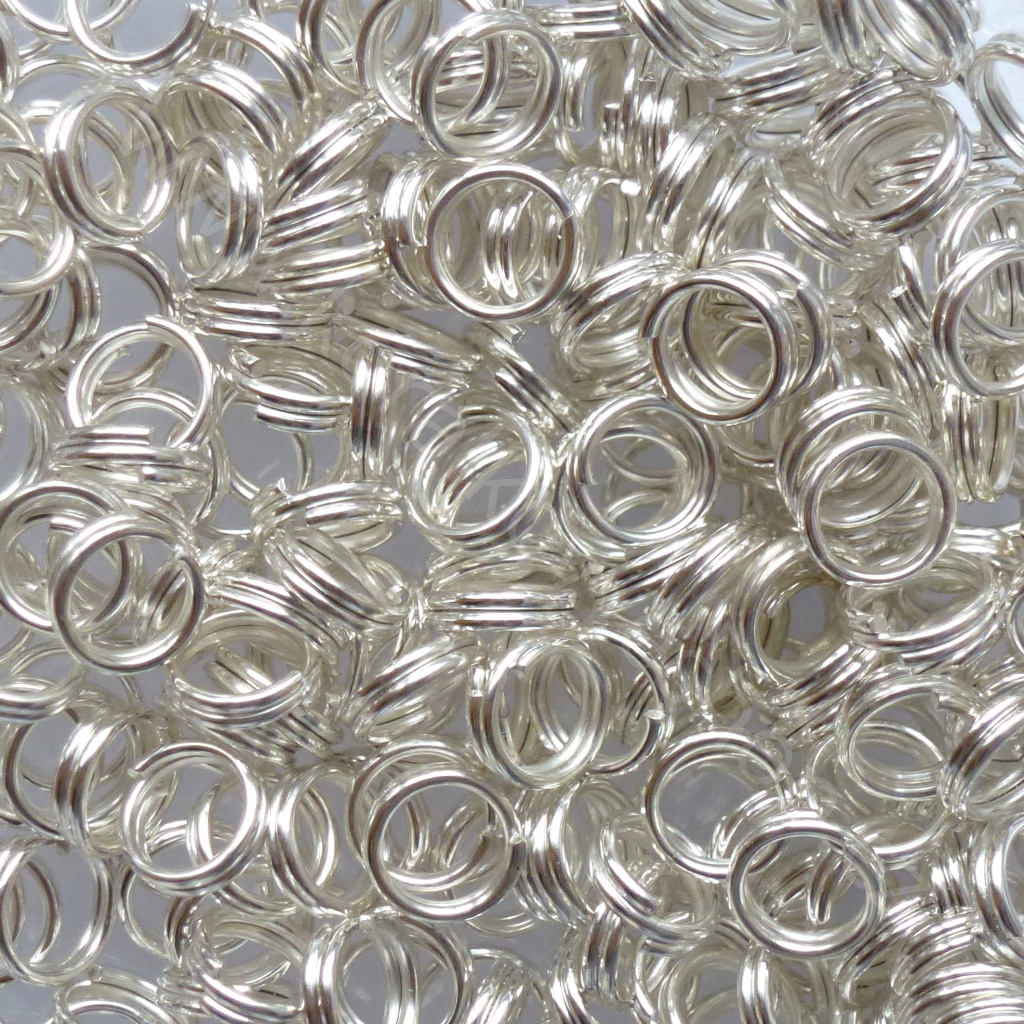 Spojovací kroužek - stříbrný - 5 mm