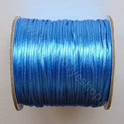 Voskovaná nylonová stuha - světle modrá