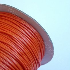 Voskovaná kožená stuha - oranžová