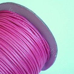 Voskovaná kožená stuha - světle růžová
