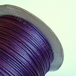 Voskovaná kožená stuha - fialová