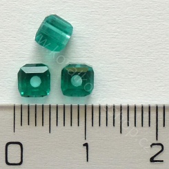 Broušená kostička II - 4 mm - zelená