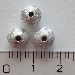 Jiskřené korálky - stříbrná - 8 mm
