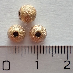 Jiskřené korálky - zlatá - 6 mm