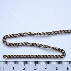 Řetízek - bronzový - 4 mm