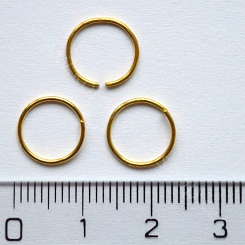 Kroužek - zlatý - 10 mm