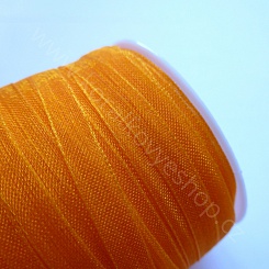 Organzová stuha - 3 mm - oranžová