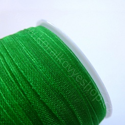 Organzová stuha - 3 mm - zelená
