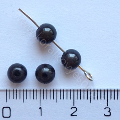 Akrylová kulička - 6 mm - černá